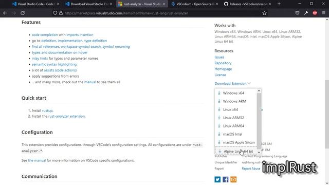 IDE's for Rust Development - by ImplRust, смотреть онлайн