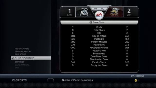 NHL 14 VGHL/AHL (2013-12-1) SAN (3) at GRG (4) OT смотреть онлайн