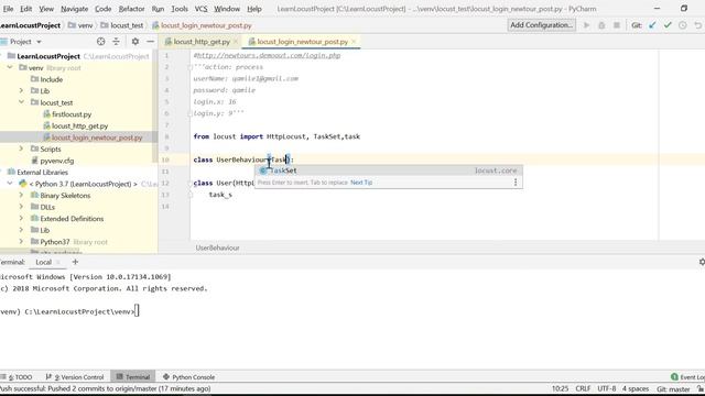 0 5 - Get Started with Locust : Create POST request script смотреть онлайн