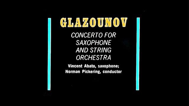 Vincent Abato, 1951: Ibert Concertino Da Camera; Glazunov Concerto For Saxophone - Nonesuch H-1030 смотреть онлайн