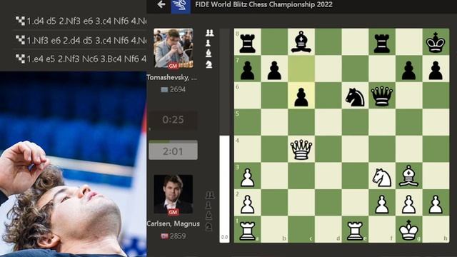 Magnus Carlsen STUNS GM Tomashevsky, Evgeny with his Ruy Lopez Exchange Var. WORLD BLITZ CHESS смотреть онлайн