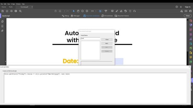 How to Add Date Field In Adobe Acrobat That AUTOMATICALLY Fills Out With Current Date смотреть онлайн