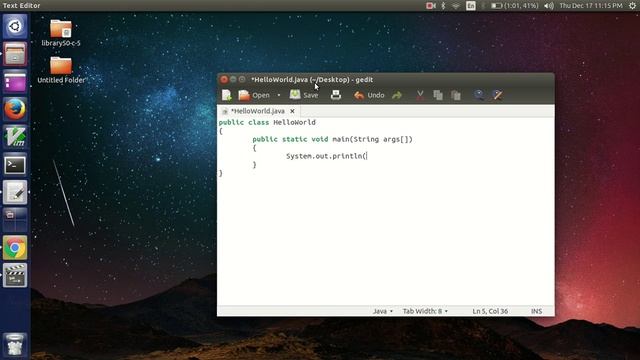 Hello World Java Program in Linux Ubuntu смотреть онлайн