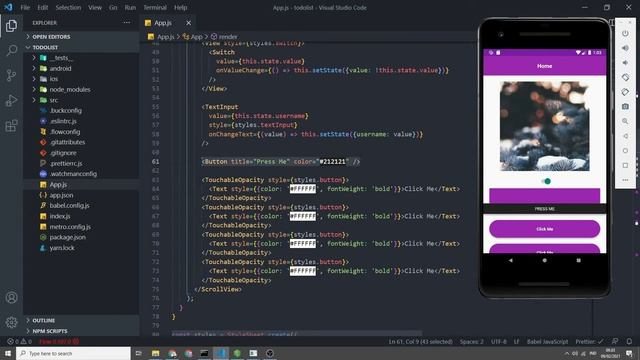 Mengenal Button Component - Tutorial React Native 2021 (34/54) смотреть онлайн