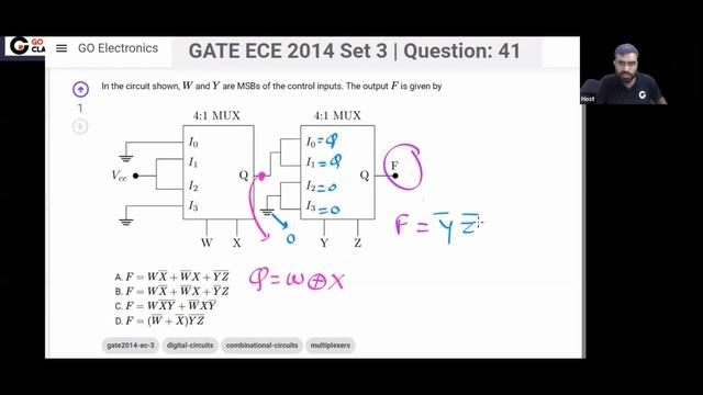 GATE ECE 2014 Question 41 - Multiplexer Question | Mux | GATE EC | Digital Logic смотреть онлайн