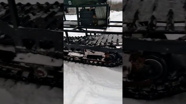 обзор самодельного снегохода с двигателем от скутера смотреть онлайн