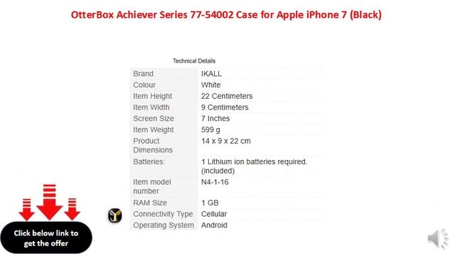 OtterBox Achiever Series 77-54002 Case for Apple iPhone 7 (Black) смотреть онлайн