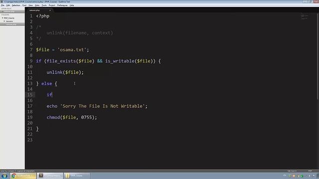 [ Learn PHP 5 In Arabic ] #72 - File System - Unlink, RmDir + Examples смотреть онлайн