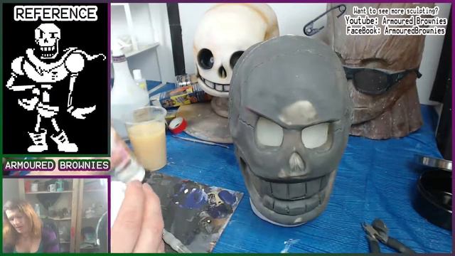 Papyrus Painting Cosplay Tutorial - Undertale Full head mask смотреть онлайн