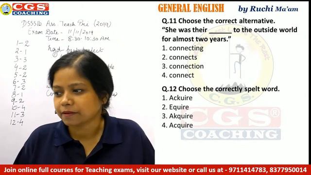 DSSSB PRT 2019 | Previous Year Paper Discussion | English | Ruchi Ma'am | CGS Coaching смотреть онлайн