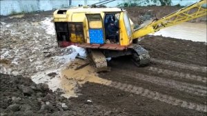 Старый экскаватор Драглайн эо5111б. Углубляем искусственный водоём под разведение рыбы.