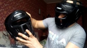 Шлем с маской для бокса,бюджетный,но крутой.