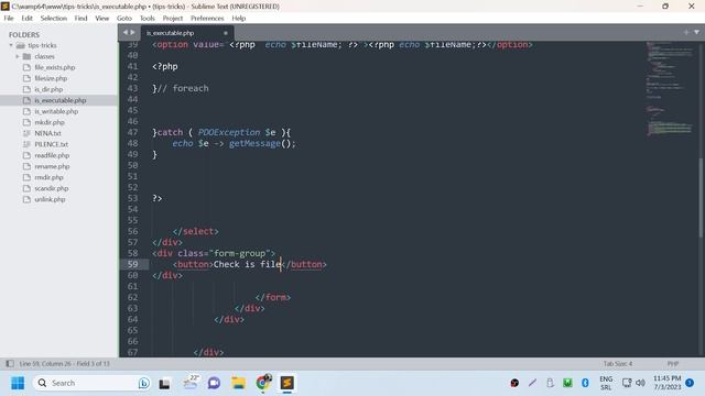 How to check is file executable using is_executable() php function - OOP PHP PDO - 4K смотреть онлайн
