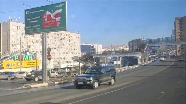 Семёновская - Столетие , из окна автобуса. Владивосток смотреть онлайн