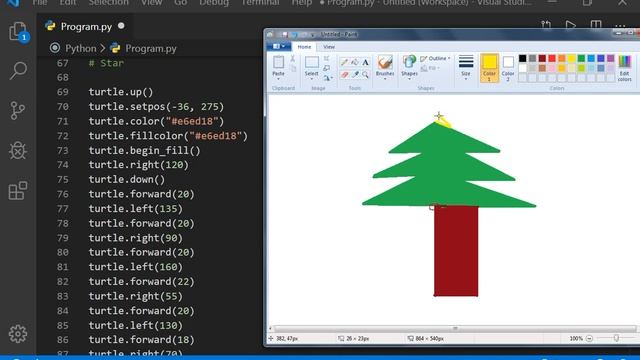 How to make Christmas Tree using python turtle #Christmas Special || Making Christmas Tree смотреть онлайн