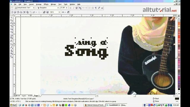 Tutorial Coreldraw - cara menambahkan teks pada foto atau gambar смотреть онлайн