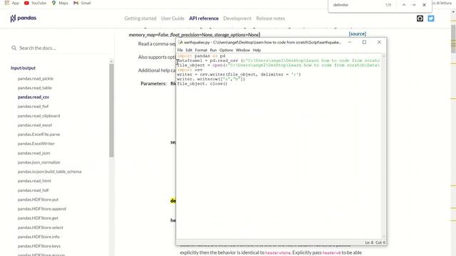 Trying to Divide into Columns Delimited CSV - Part 7 | Python смотреть онлайн