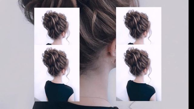 TEXTURED HIGH BUN HAIRSTYLES . смотреть онлайн
