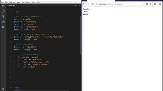 35 How to create Associative Array in PHP - PHP & MySQL Tutorial in Urdu (Basic to Advance) смотреть онлайн