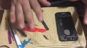 iPhone 7 замена оборванного шлейфа кнопки Home, замена разъёма зарядки
