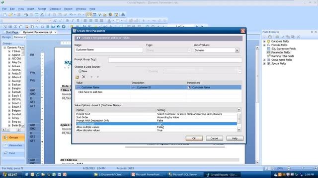 Crystal Reports Tip: Creating Dynamic Parameters смотреть онлайн