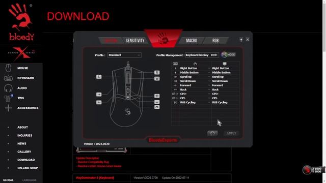 Bloody ES9 RGB Animation, ESports Gaming Mouse With Macro Function