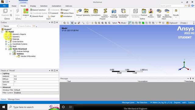 1D static stress analysis of Simply Supported Beam | ANSYS Workbench tutorial for beginners смотреть онлайн