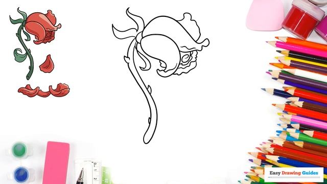 How to Draw a Dead Rose in a Few Easy Steps: Drawing Tutorial for Beginner Artists смотреть онлайн