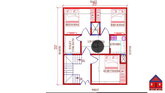 25x30 House Plan || Ghar Ka Naksha || 25 By 30 House Design || Makan Ka Naksha смотреть онлайн