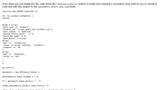 Wordpress: Show Featured products in product category pages (2 Solutions!!) смотреть онлайн