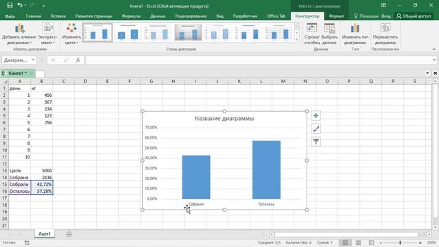 Построение диаграммы с накоплением смотреть онлайн