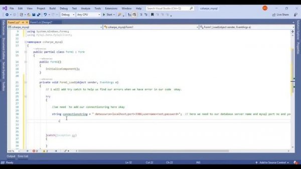 HOW TO CONNECT C# WITH MYSQL DATABASE USING PHPMYADMIN
