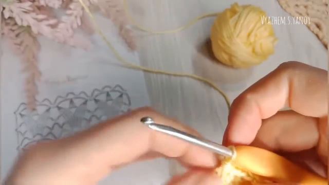 Ажурный узор крючком "Корона" смотреть онлайн