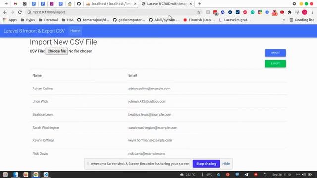 Import and export csv file in laravel смотреть онлайн
