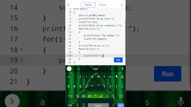 sum of array elements || C program Tutorial || c programming #short #trending смотреть онлайн