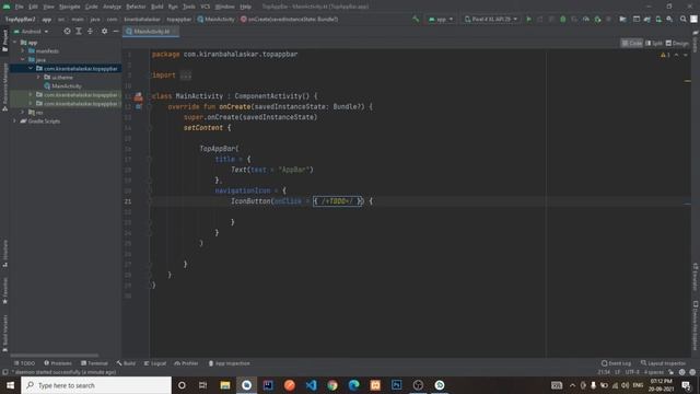 TopAppBar With Jetpack Compose in Android Studio | Kotlin | Jetpack Compose | Android Tutorials смотреть онлайн