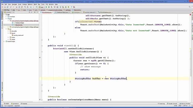 Android SQLite Database Tutorial 4 @ Show SQLite Database table Values using And HD смотреть онлайн