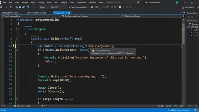 How to use a MUTEX to prevent a console app from running multiple copies of itself simultaneously. смотреть онлайн