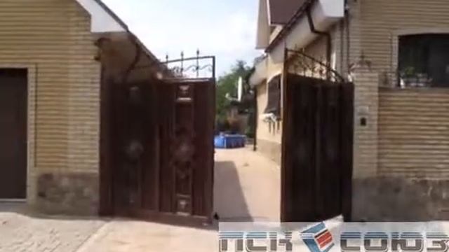 Распашные автоматические ворота - пример работы смотреть онлайн