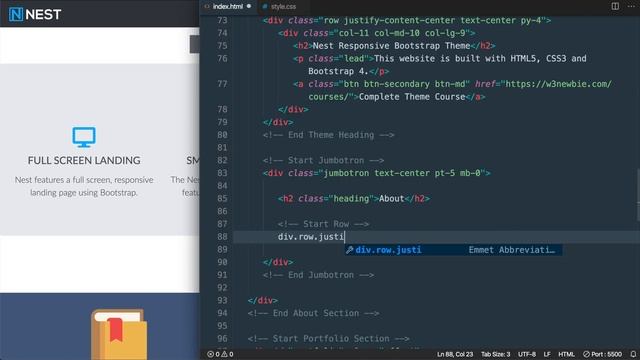 Build A Responsive HTML Website with HTML5, CSS3 & Bootstrap 4 смотреть онлайн