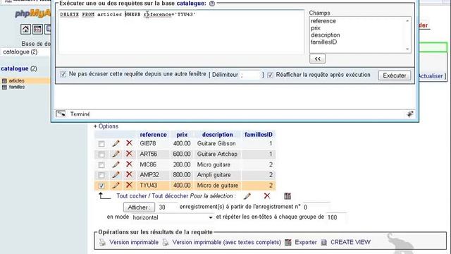 30 php mysql base de donnée command delete смотреть онлайн
