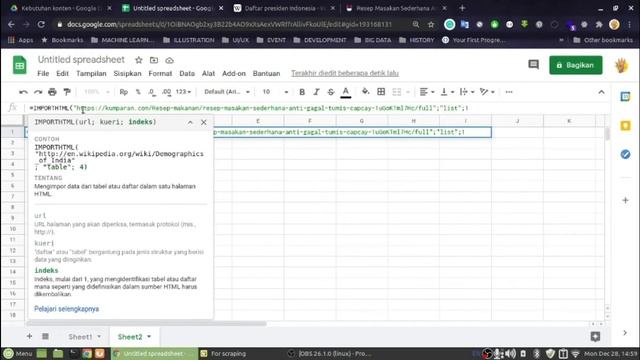 Web Scraping dengan Google Sheet (IMPORTHTML, IMPORTDATA) part 1 смотреть онлайн