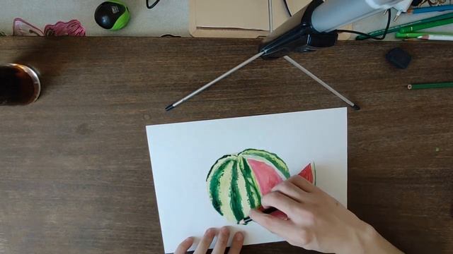 Как нарисовать арбуз ➤ how to draw a watermelon смотреть онлайн