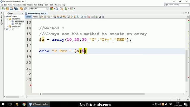 Numerical Array in PHP смотреть онлайн