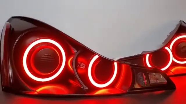 Custom GTR Style Halo Infiniti G37 COUPE Tail Lights смотреть онлайн