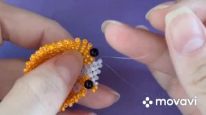 2 часть Морковный корги амигуруми из бисера.(вариант глазок из бусин 6мм)#подпишись #бисер