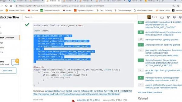 Permission Denial: reading com.android.providers.media.MediaDocumentsProvider