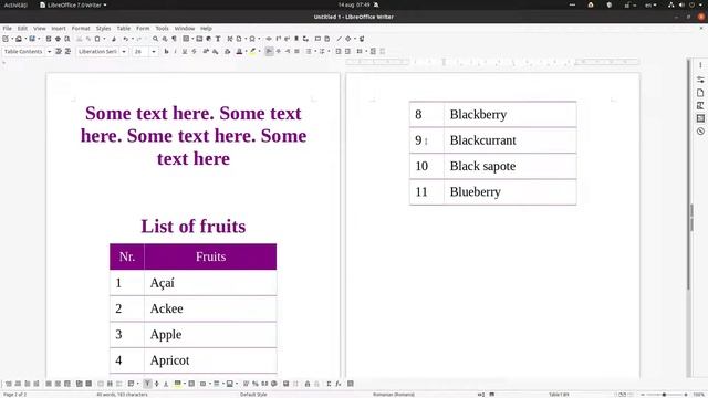 How to repeat the heading in LibreOffice Writer смотреть онлайн