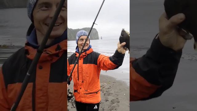 Ловля камбалы на удочку в Тихом океане. смотреть онлайн