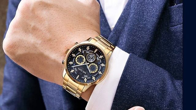 ساعة يد Megir للرجال من الفولاذ المقاوم للصدأ - Megir men's stainless steel watch смотреть онлайн